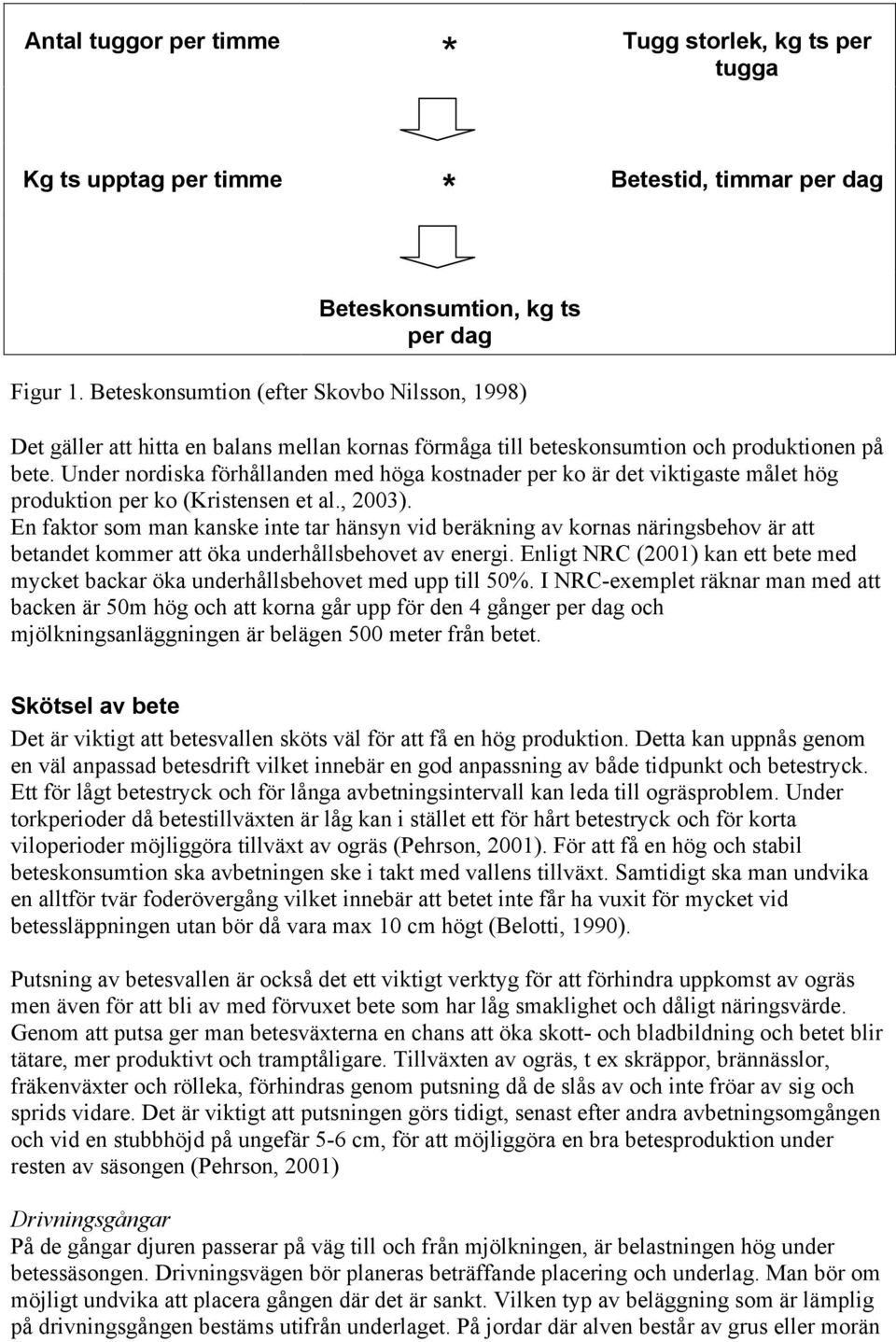 Under nordiska förhållanden med höga kostnader per ko är det viktigaste målet hög produktion per ko (Kristensen et al., 2003).