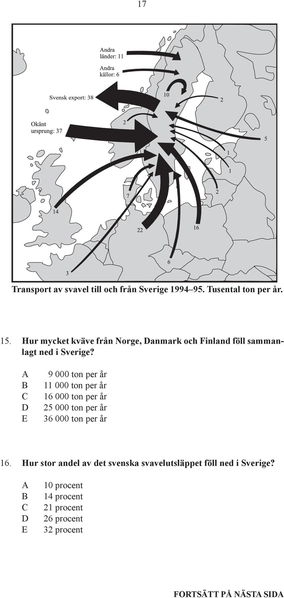 A 9 000 ton per år B 11 000 ton per år C 16 000 ton per år D 25 000 ton per år E 36 000 ton per år 16.