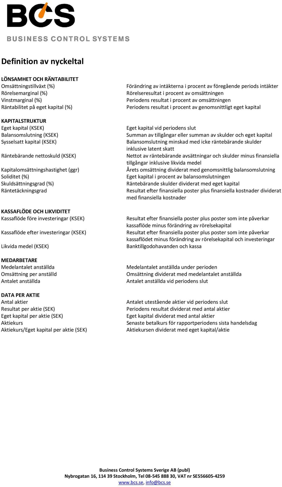 investeringar (KSEK) Kassaflöde efter investeringar (KSEK) Likvida medel (KSEK) MEDARBETARE Medelantalet anställda Omsättning per anställd Antalet anställda DATA PER AKTIE Antal aktier Resultat per