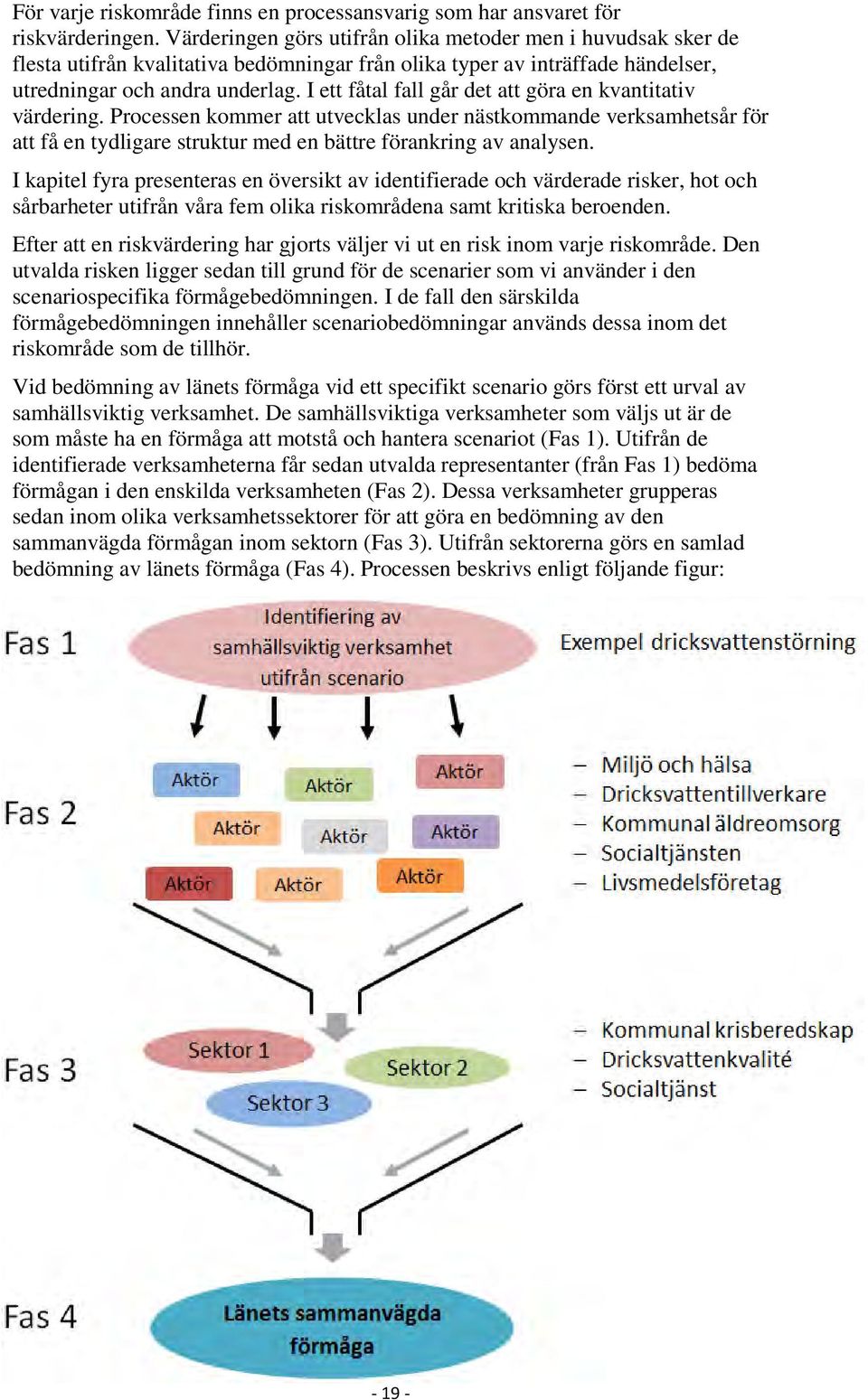 I ett fåtal fall går det att göra en kvantitativ värdering. Processen kommer att utvecklas under nästkommande verksamhetsår för att få en tydligare struktur med en bättre förankring av analysen.