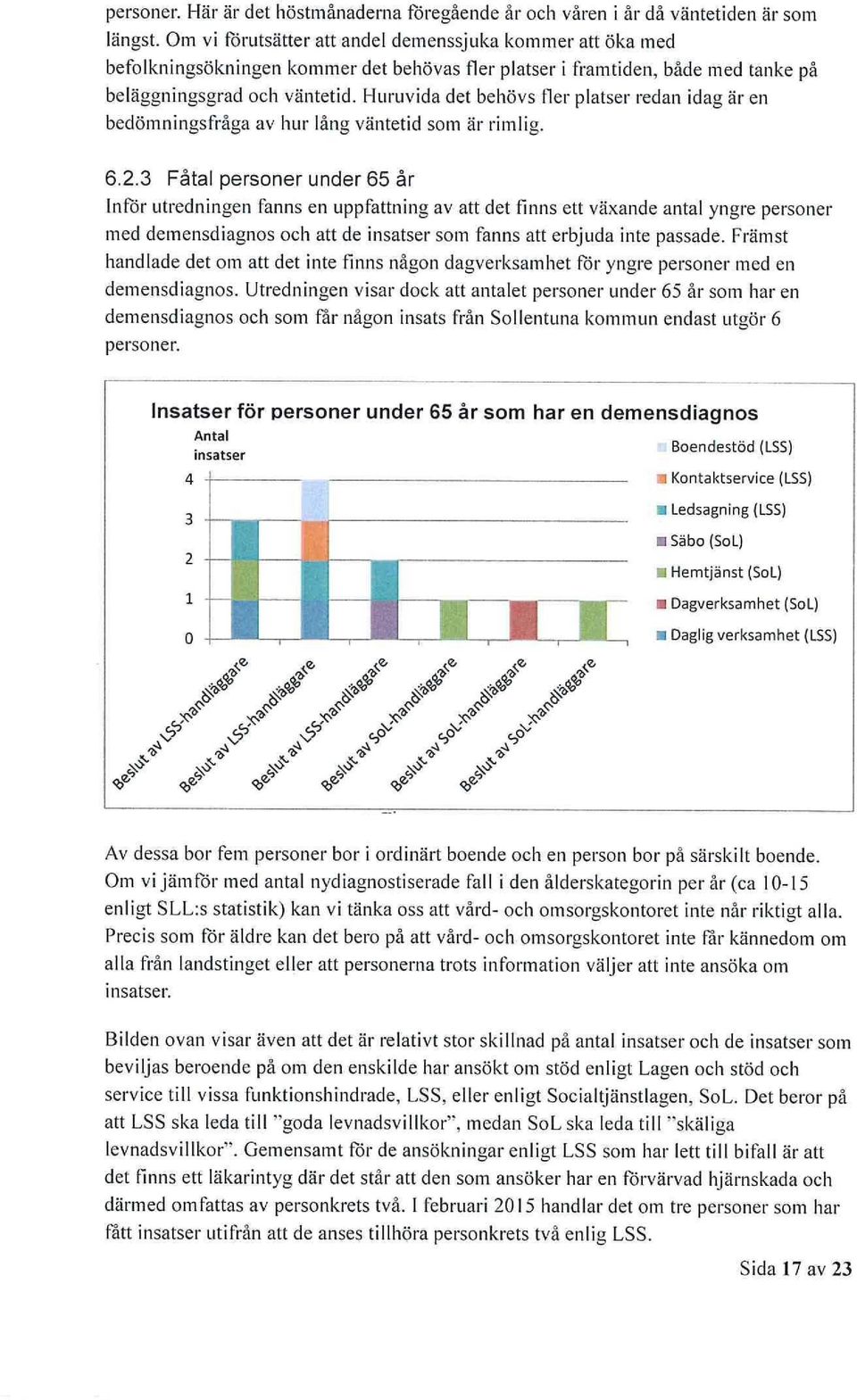 Huruvida det behövs fler platser redan idag är en bedömningsfråga av hur lång väntetid som är rimlig. 6.2.