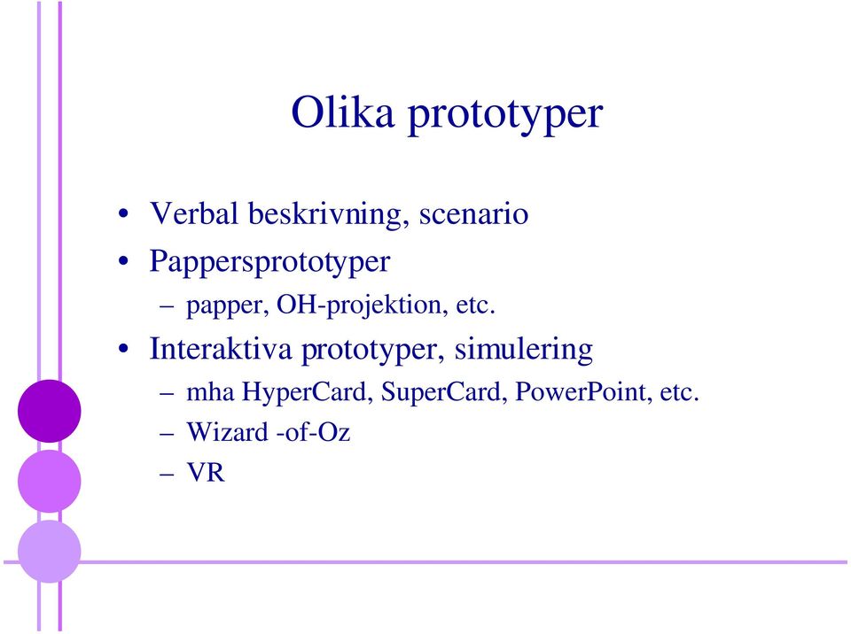 Interaktiva prototyper, simulering mha