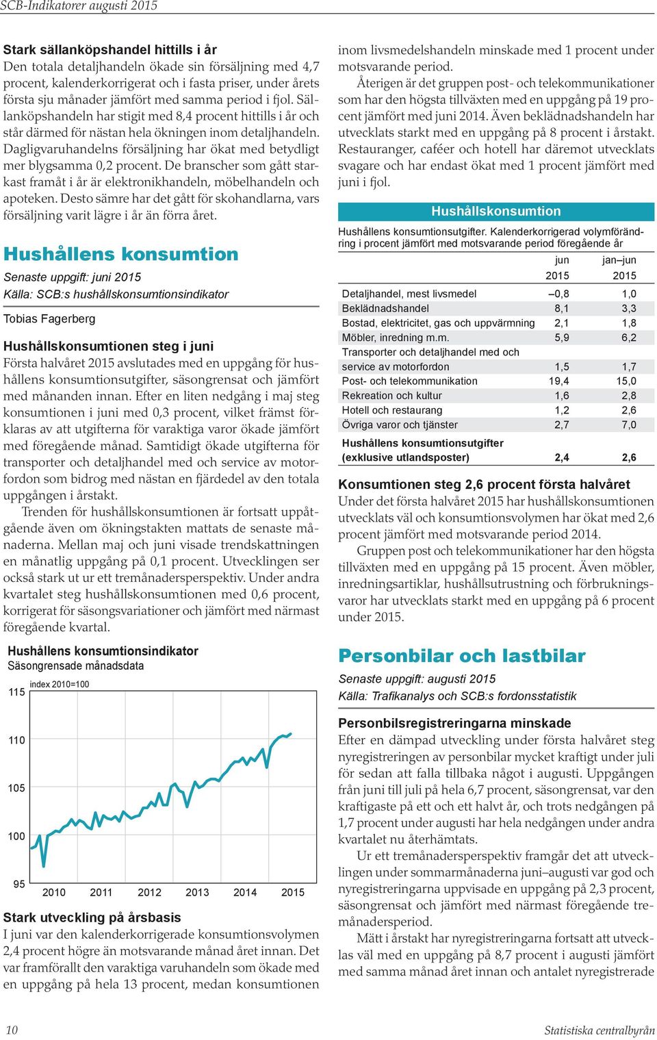 Dagligvaruhandelns försäljning har ökat med betydligt mer blygsamma,2 procent. De branscher som gått starkast framåt i år är elektronikhandeln, möbelhandeln och apoteken.