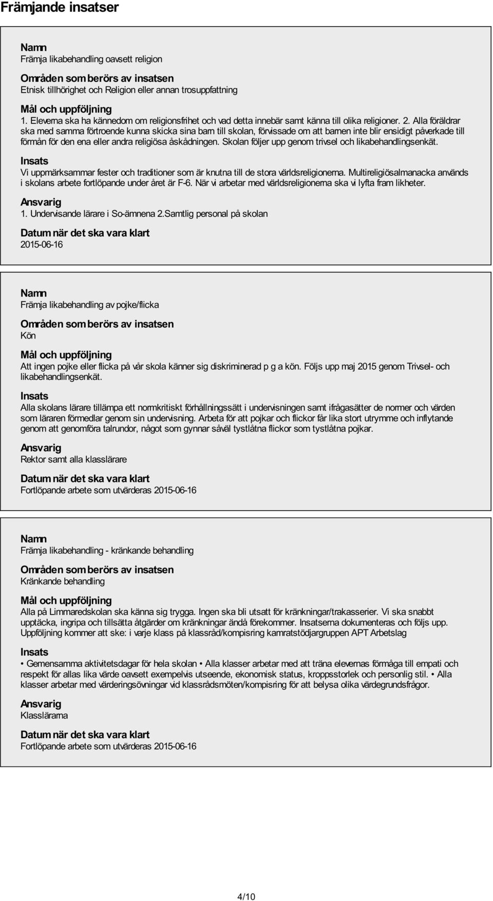 Alla föräldrar ska med samma förtroende kunna skicka sina barn till skolan, förvissade om att barnen inte blir ensidigt påverkade till förmån för den ena eller andra religiösa åskådningen.