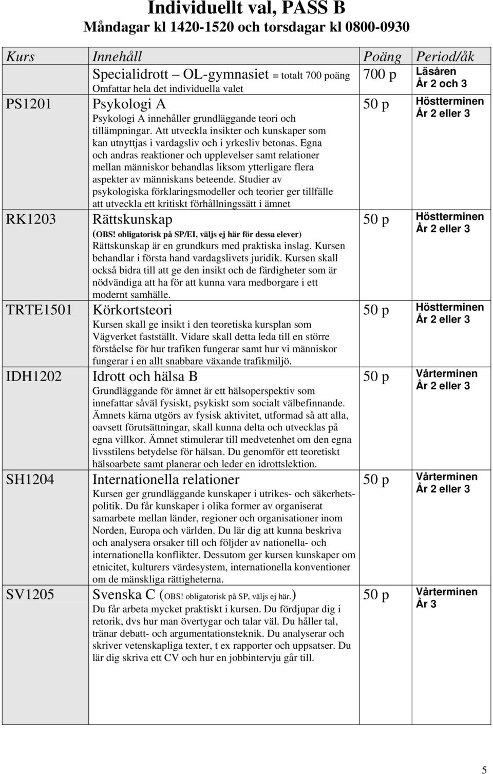 Att utveckla insikter och kunskaper som kan utnyttjas i vardagsliv och i yrkesliv betonas.