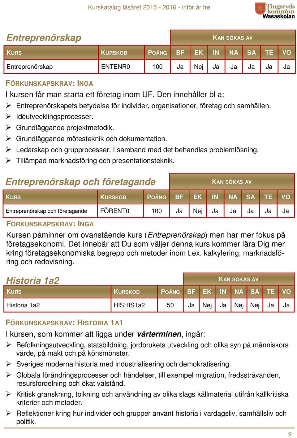 Grundläggande mötesteknik och dokumentation. Ledarskap och grupprocesser. I samband med det behandlas problemlösning. Tillämpad marknadsföring och presentationsteknik.