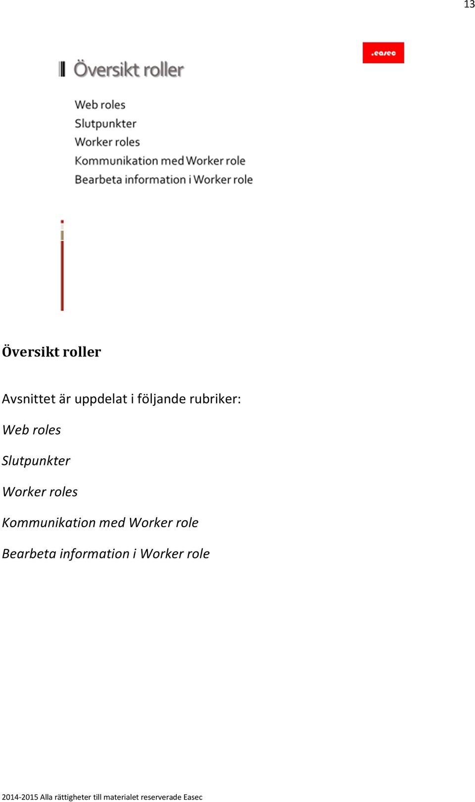 Slutpunkter Worker roles Kommunikation