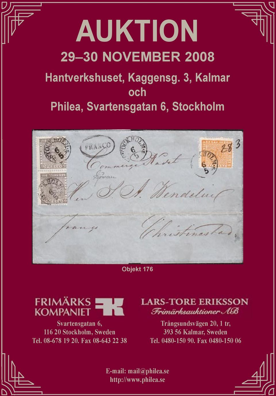 116 20 Stockholm, Sweden Tel. 08-678 19 20.