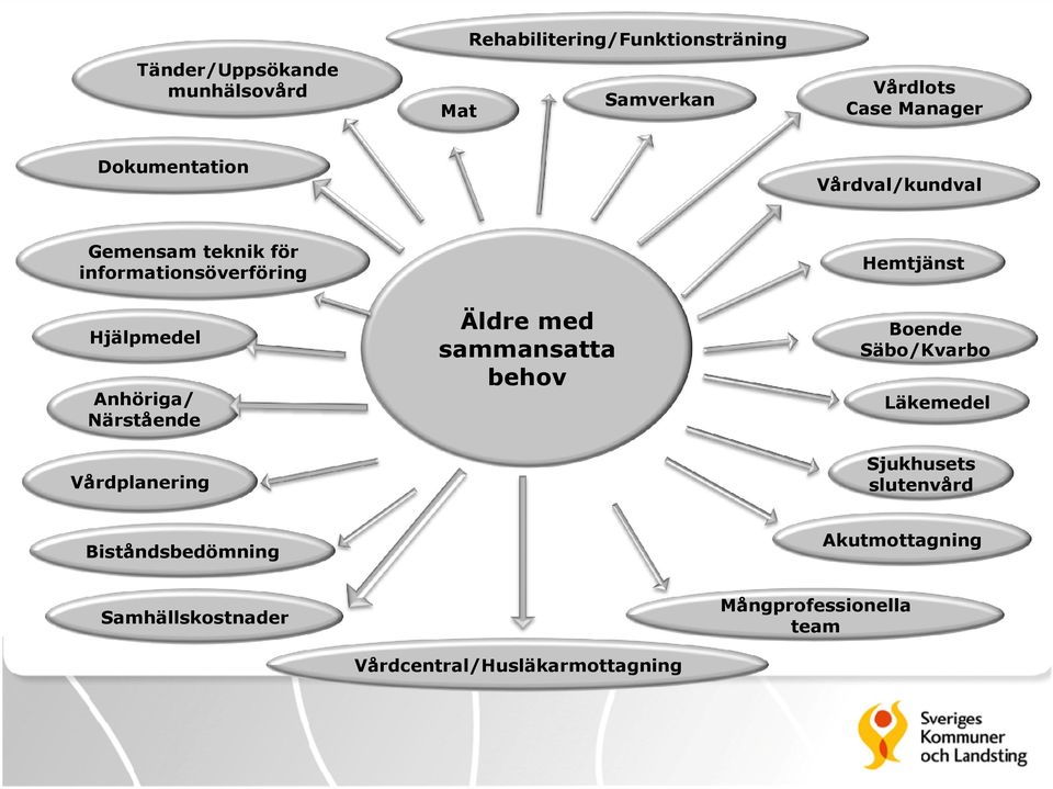 Närstående Vårdplanering Äldre med sammansatta behov Hemtjänst Boende Säbo/Kvarbo Läkemedel Sjukhusets