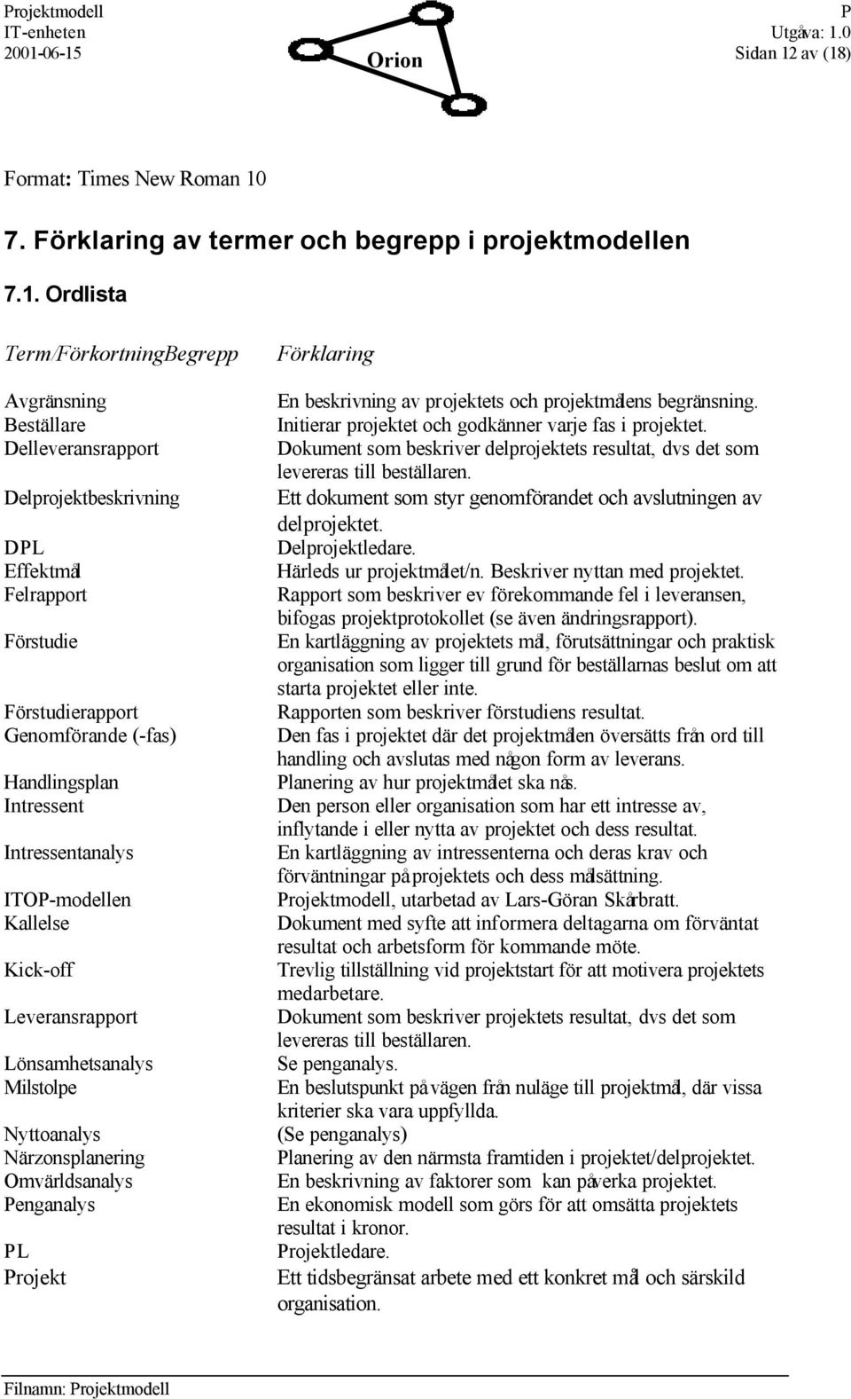 ) Format: Times New Roman 10