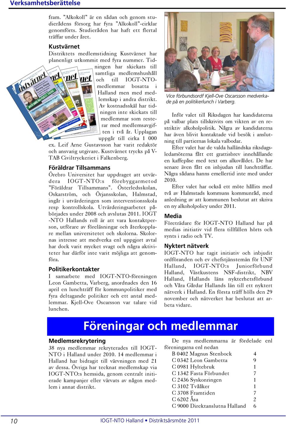 Tidningen har skickats till samtliga medlemshushåll och till IOGT-NTOmedlemmar bosatta i Halland men med medlemskap i andra distrikt.