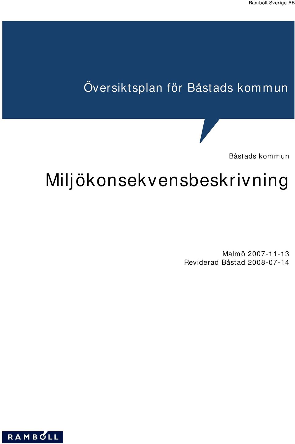 Miljökonsekvensbeskrivning Malmö