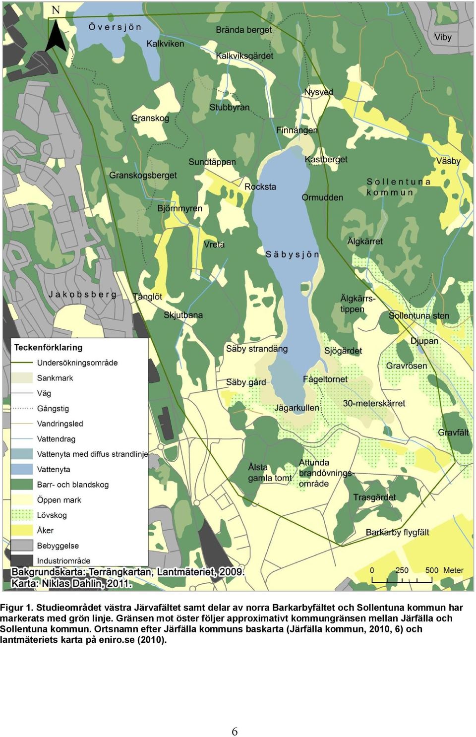 Sollentuna kommun har markerats med grön linje.