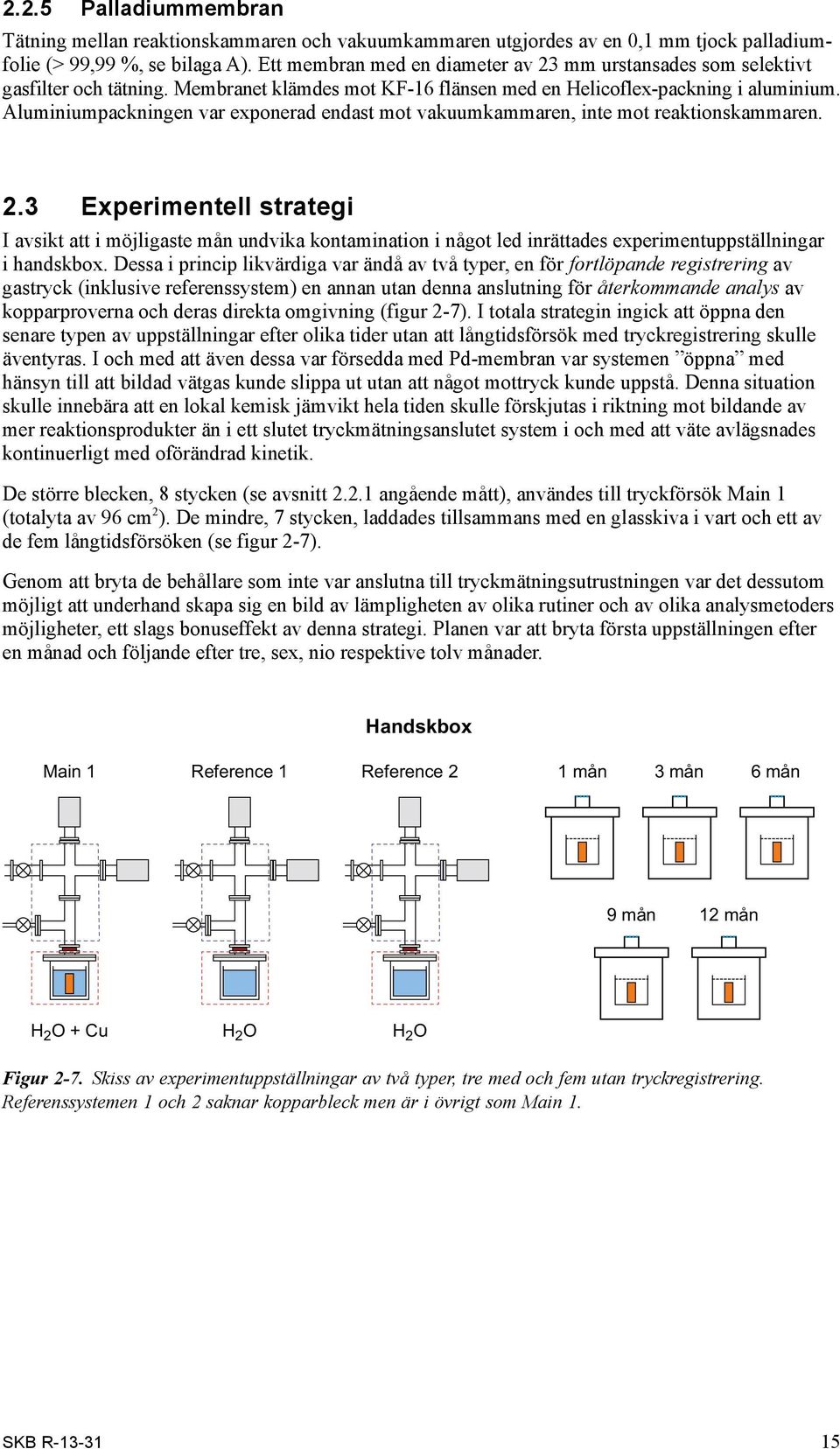 Aluminiumpackningen var exponerad endast mot vakuumkammaren, inte mot reaktionskammaren. 2.