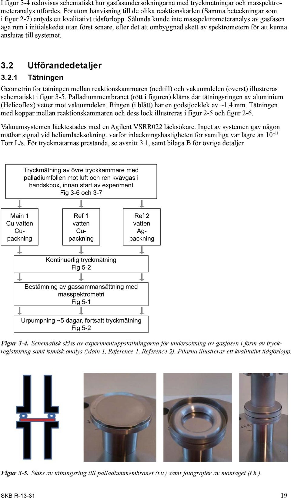 Sålunda kunde inte masspektrometeranalys av gasfasen äga rum i initialskedet utan först senare, efter det att ombyggnad skett av spektrometern för att kunna anslutas till systemet. 3.