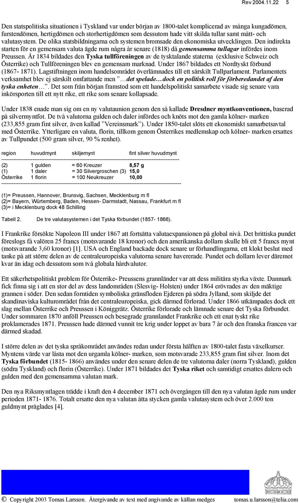 mått- och valutasystem. De olika statsbildningarna och systemen bromsade den ekonomiska utvecklingen.