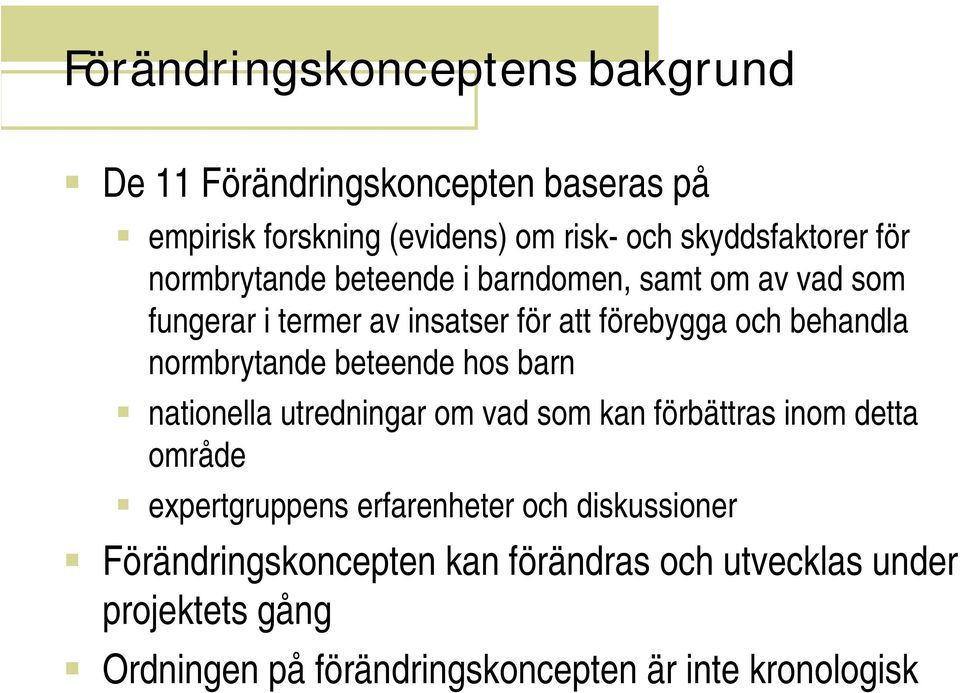 normbrytande beteende hos barn nationella utredningar om vad som kan förbättras inom detta område expertgruppens erfarenheter