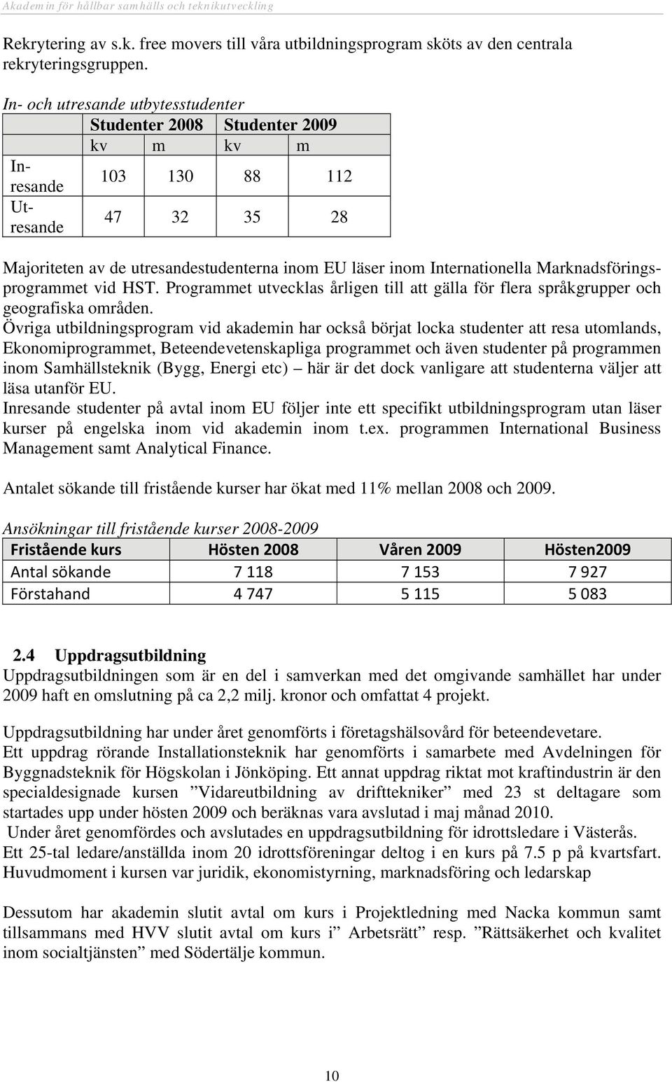 Marknadsföringsprogrammet vid HST. Programmet utvecklas årligen till att gälla för flera språkgrupper och geografiska områden.