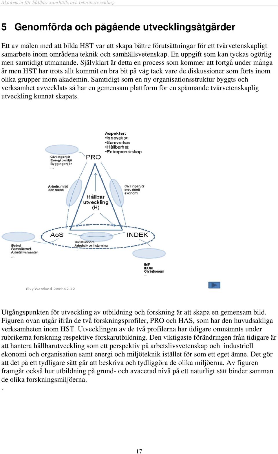 Självklart är detta en process som kommer att fortgå under många år men HST har trots allt kommit en bra bit på väg tack vare de diskussioner som förts inom olika grupper inom akademin.