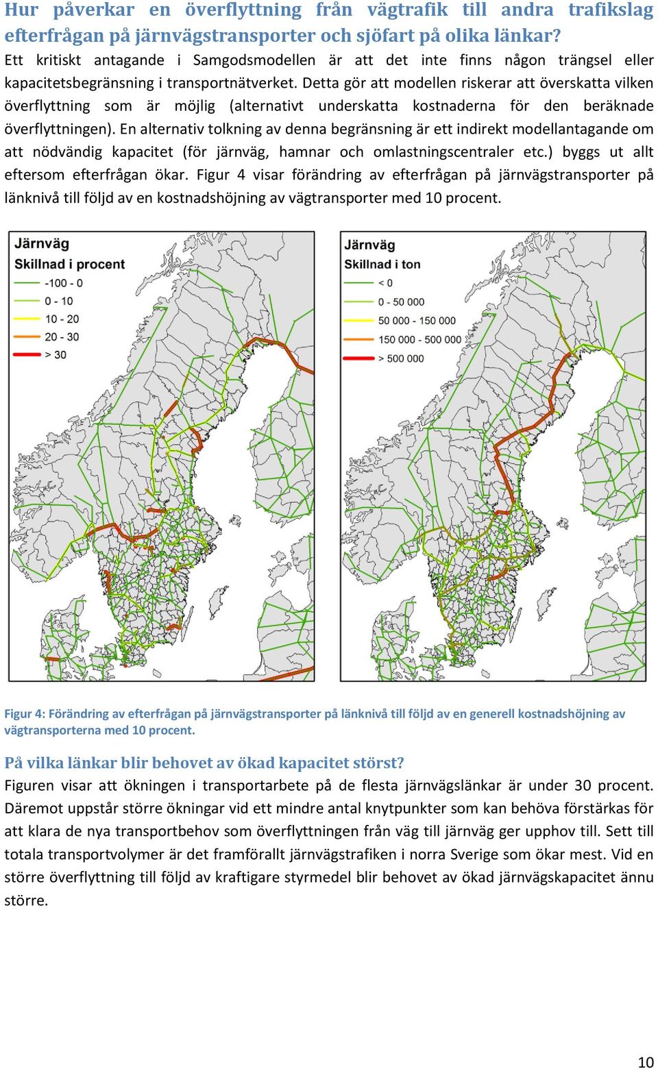 Detta gör att modellen riskerar att överskatta vilken överflyttning som är möjlig (alternativt underskatta kostnaderna för den beräknade överflyttningen).