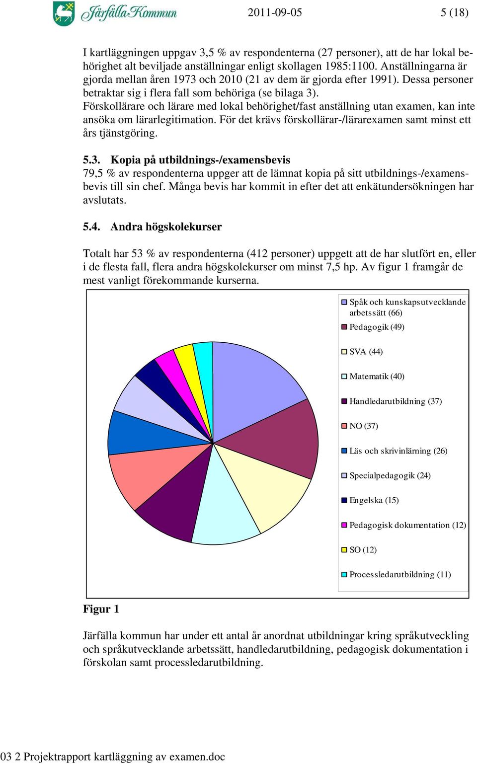 Förskollärare och lärare med lokal behörighet/fast anställning utan examen, kan inte ansöka om lärarlegitimation. För det krävs förskollärar-/lärarexamen samt minst ett års tjänstgöring. 5.3.