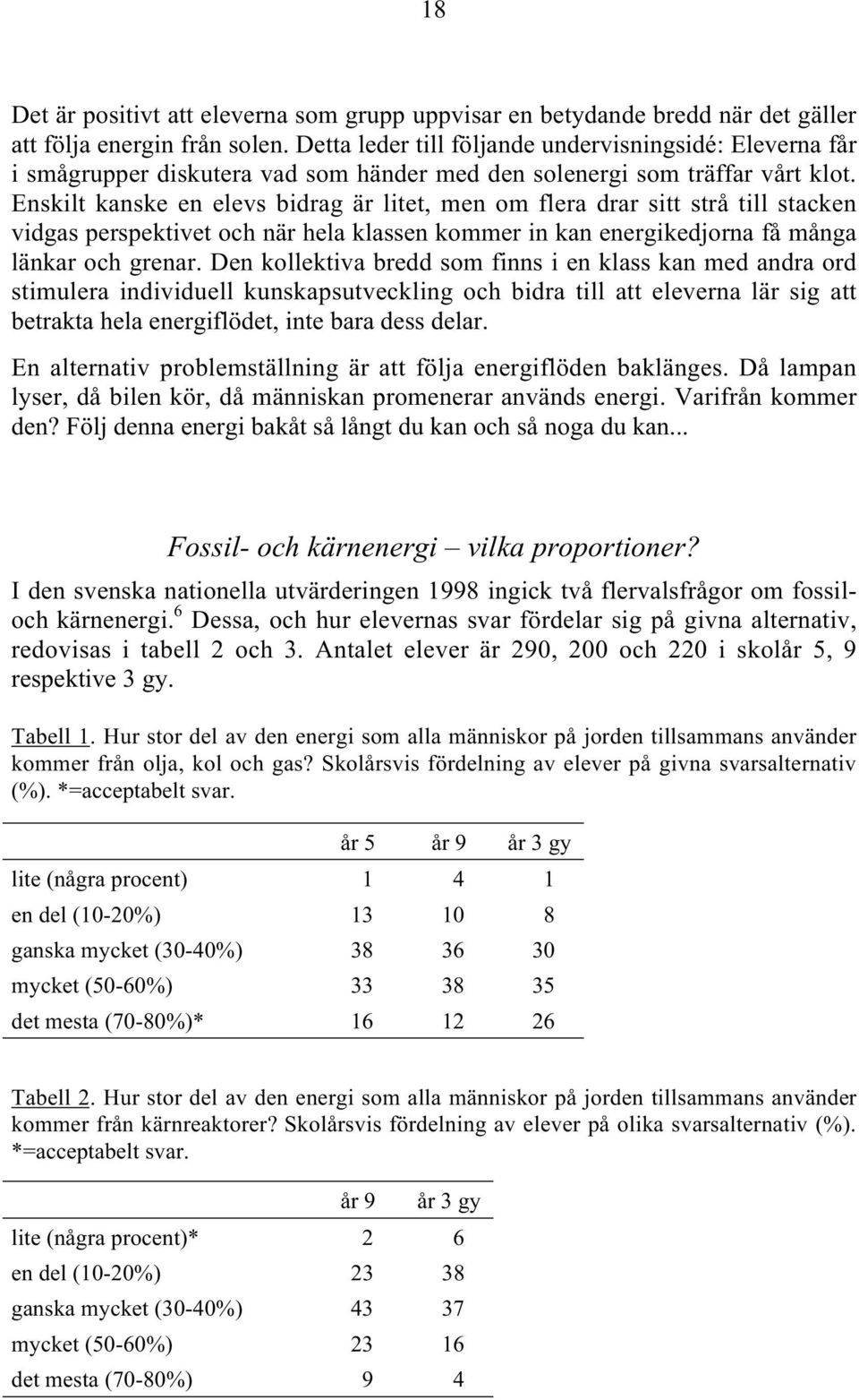 Enskilt kanske en elevs bidrag är litet, men om flera drar sitt strå till stacken vidgas perspektivet och när hela klassen kommer in kan energikedjorna få många länkar och grenar.