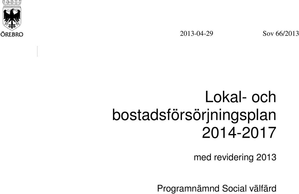 bostadsförsörjningsplan