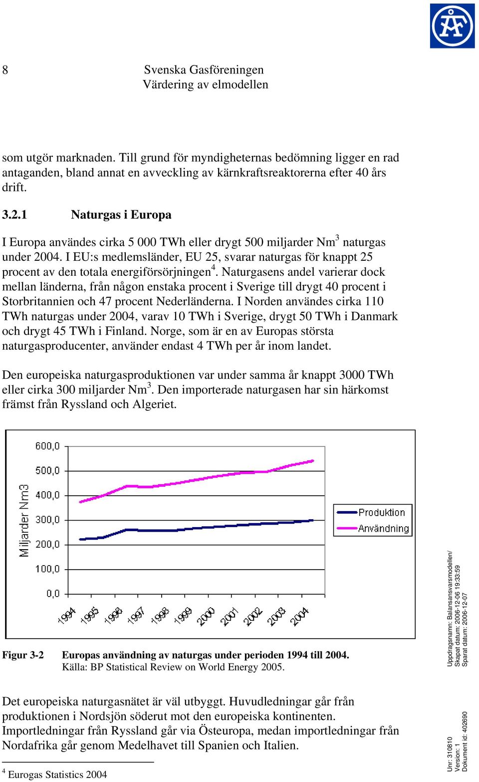 I EU:s medlemsländer, EU 25, svarar naturgas för knappt 25 procent av den totala energiförsörjningen 4.