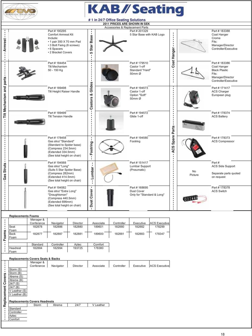 Lumbar - - - Dust Cover - - - - - - - - - - - - - - - - - - - - - - - - - - - - ACS Spare Parts - - - - - - - - - - - - - - - - - - - - - - - - - - Coat Hanger