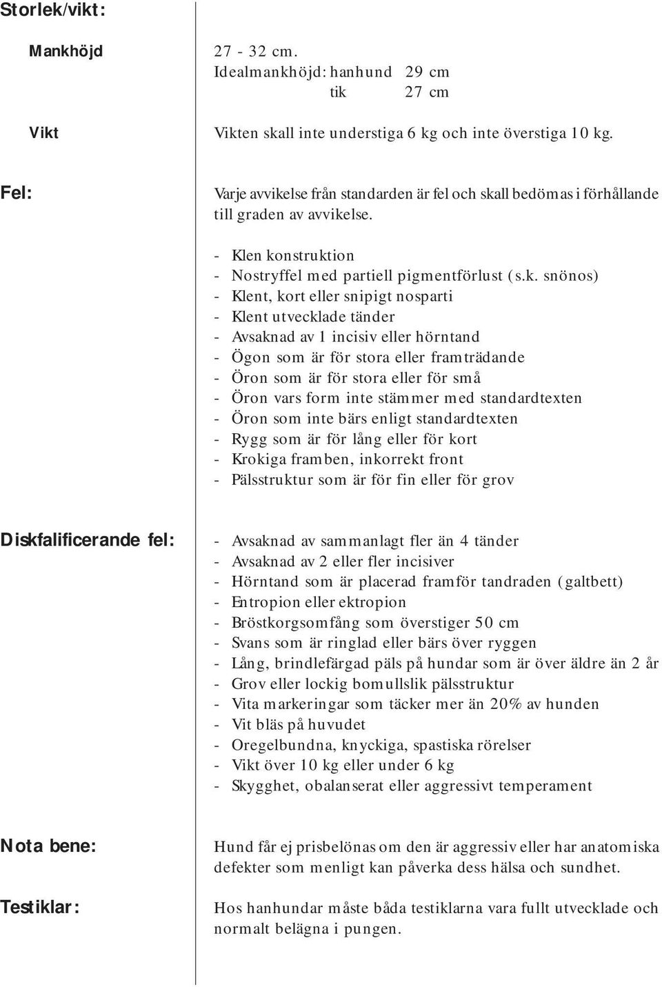 lse från standarden är fel och ska