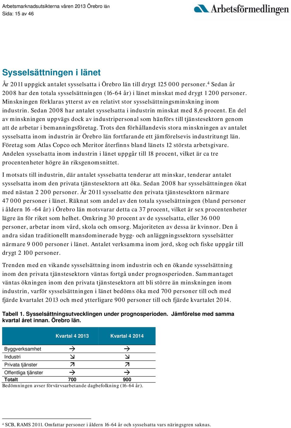 Sedan 2008 har antalet sysselsatta i industrin minskat med 8,6 procent. En del av minskningen uppvägs dock av industripersonal som hänförs till tjänstesektorn genom att de arbetar i bemanningsföretag.