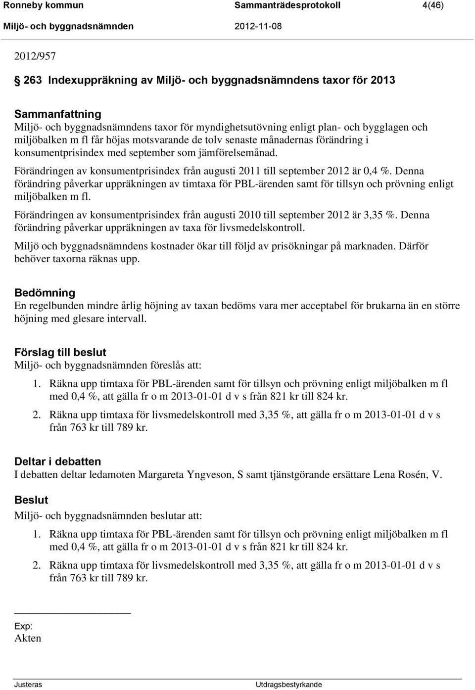 Förändringen av konsumentprisindex från augusti 2011 till september 2012 är 0,4 %.