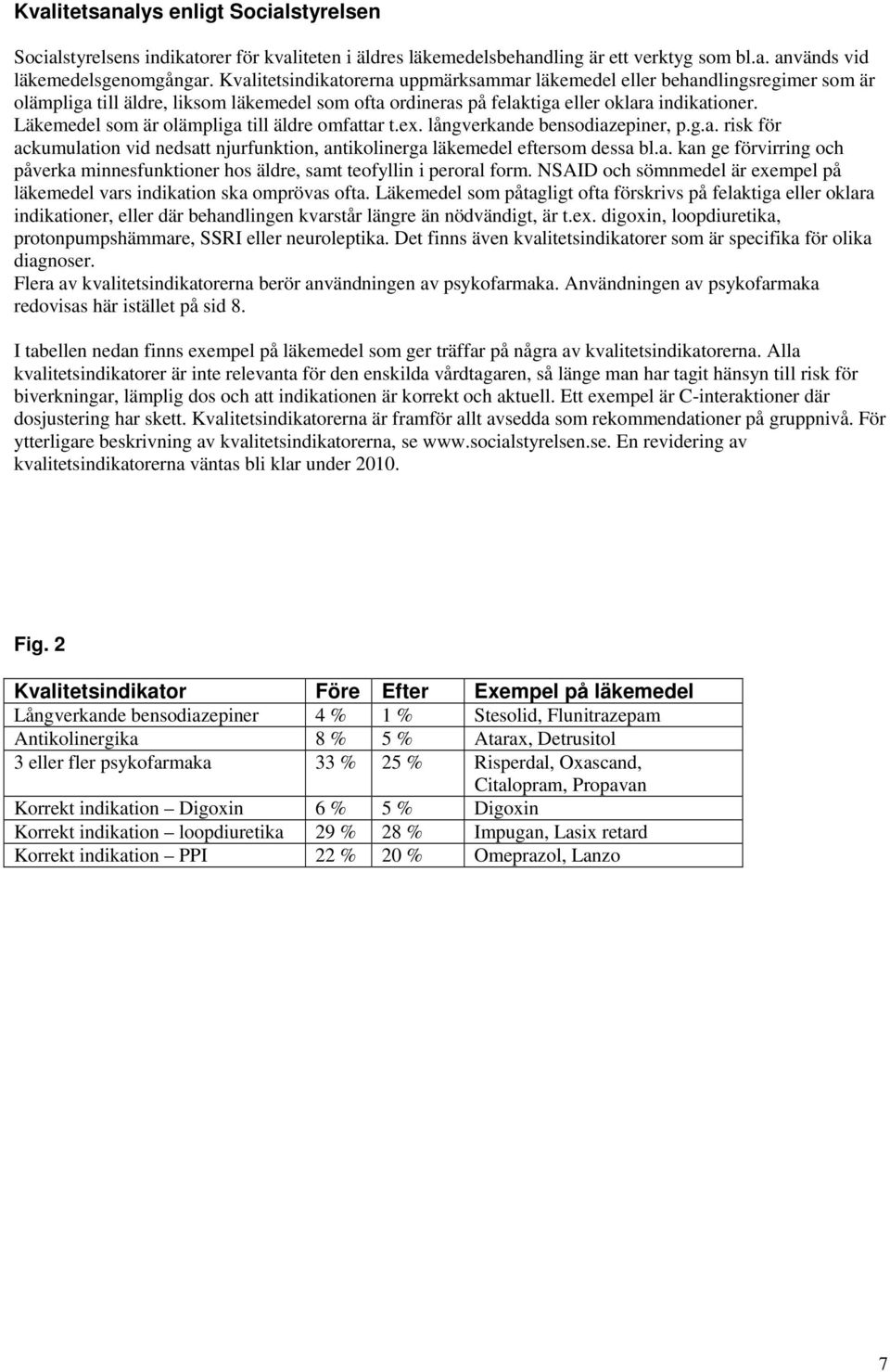 Läkemedel som är olämpliga till äldre omfattar t.ex. långverkande bensodiazepiner, p.g.a. risk för ackumulation vid nedsatt njurfunktion, antikolinerga läkemedel eftersom dessa bl.a. kan ge förvirring och påverka minnesfunktioner hos äldre, samt teofyllin i peroral form.