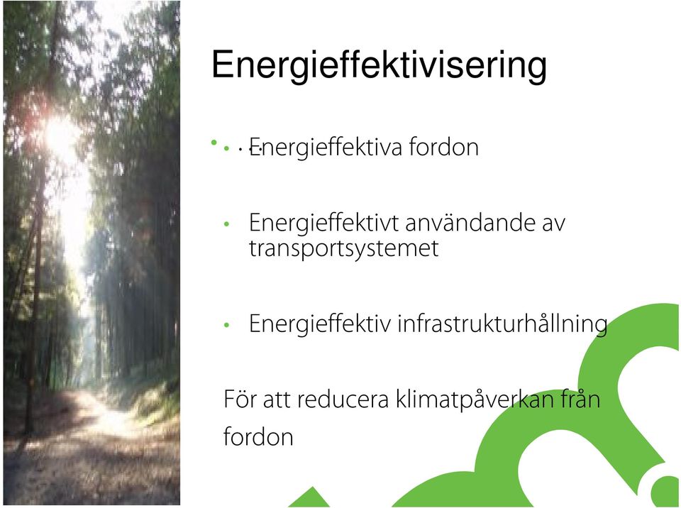 transportsystemet Energieffektiv