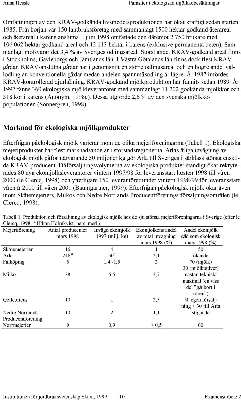 I juni 1998 omfattade den däremot 2 750 brukare med 106 062 hektar godkänd areal och 12 113 hektar i karens (exklusive permanenta beten). Sammanlagt motsvarar det 3,4 % av Sveriges odlingsareal.