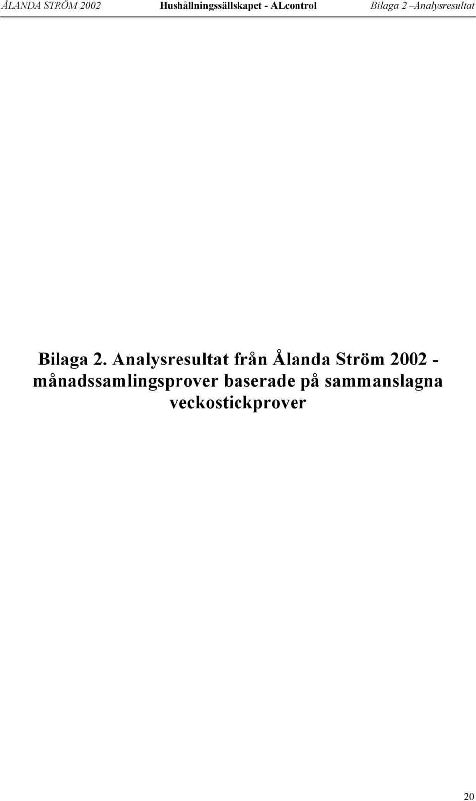 Analysresultat från Ålanda Ström 2002 -