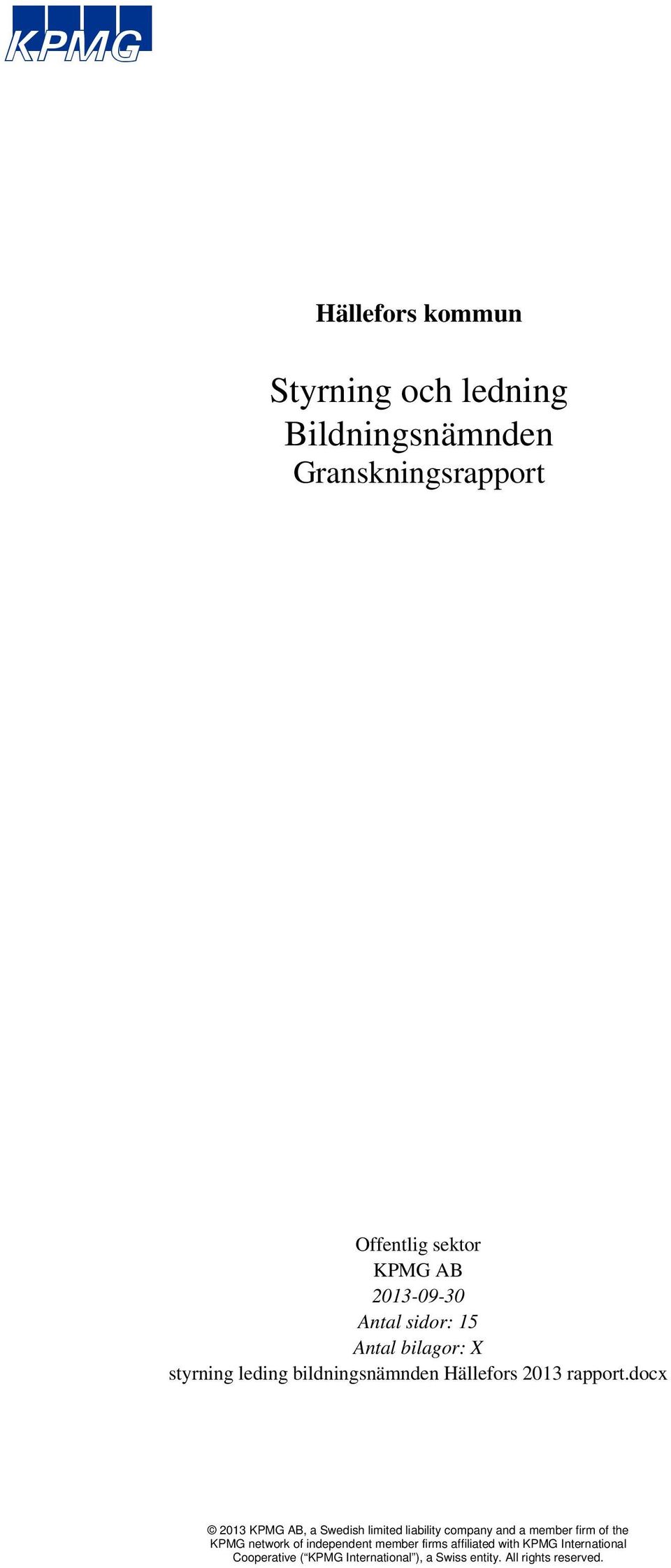 Granskningsrapport Offentlig