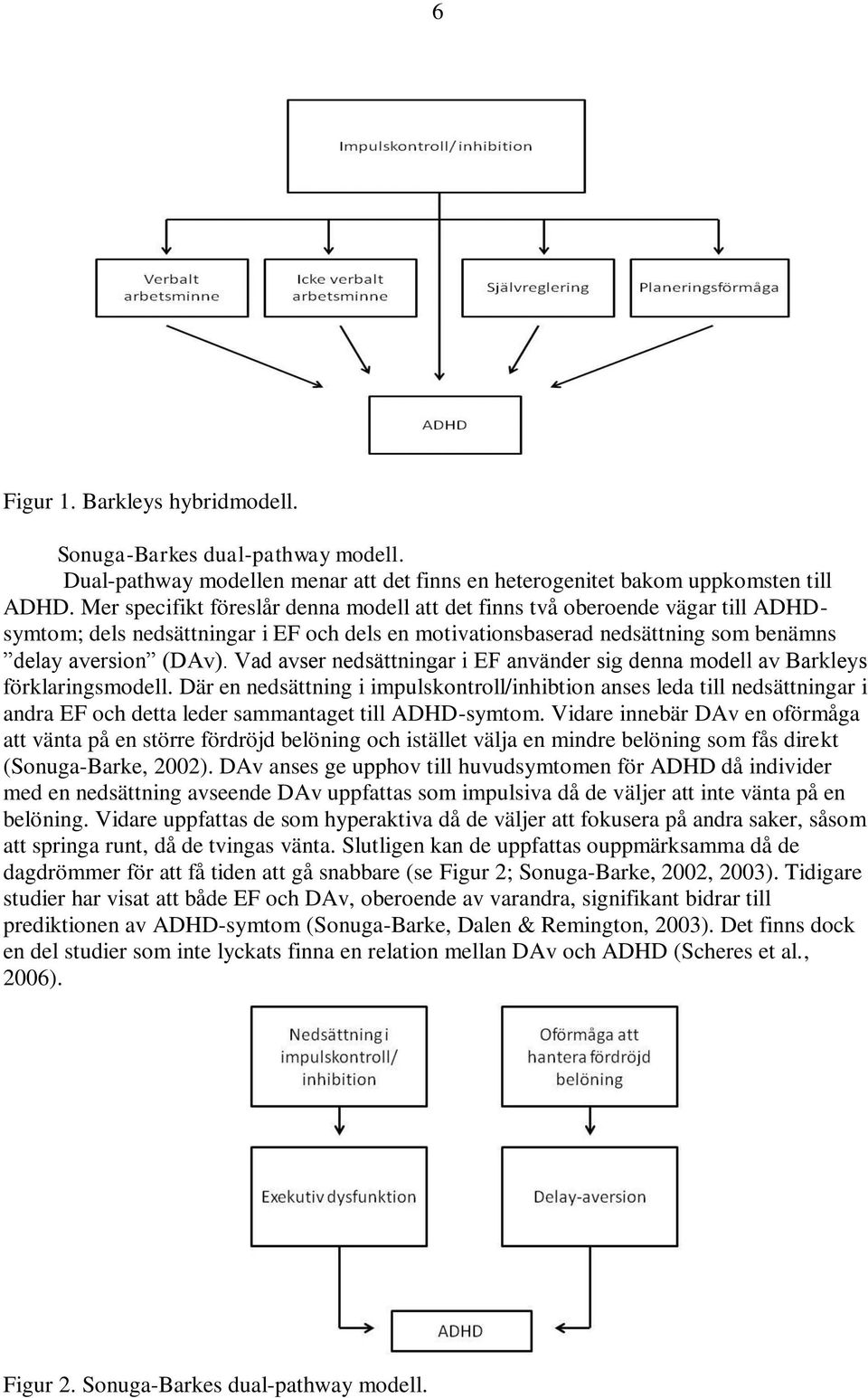 Vad avser nedsättningar i EF använder sig denna modell av Barkleys förklaringsmodell.