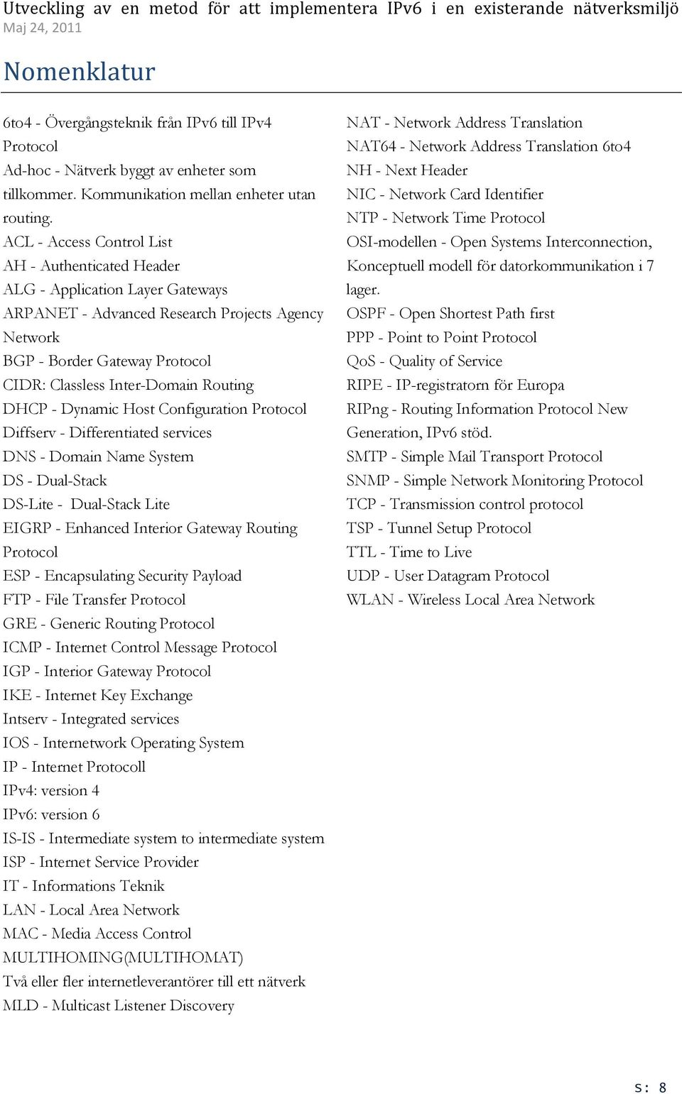 Routing DHCP - Dynamic Host Configuration Protocol Diffserv - Differentiated services DNS - Domain Name System DS - Dual-Stack DS-Lite - Dual-Stack Lite EIGRP - Enhanced Interior Gateway Routing