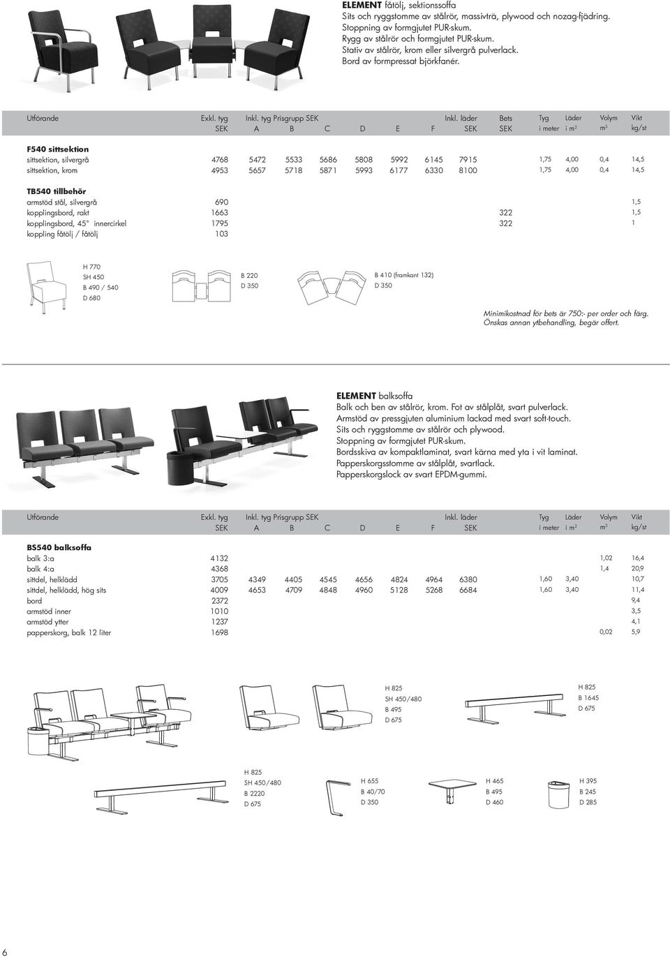 tyg Prisgrupp Bets F540 sittsektion sittsektion, silvergrå sittsektion, krom 4768 4953 5472 5657 5533 5718 5686 5871 5808 5993 5992 6177 6145 6330 7915 8100 1,75 1,75 4,00 4,00 14,5 14,5 TB540