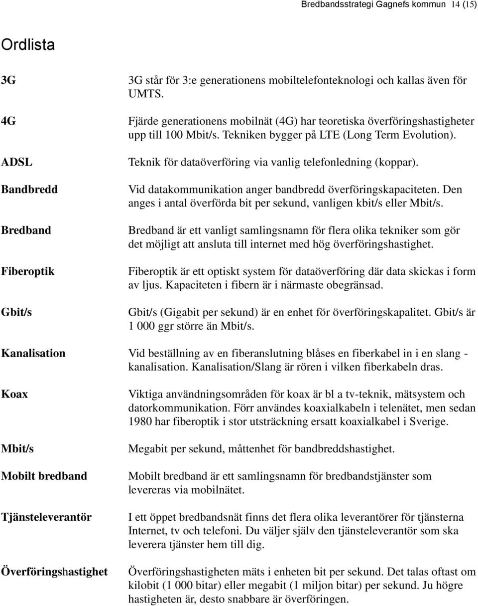 Teknik för dataöverföring via vanlig telefonledning (koppar). Vid datakommunikation anger bandbredd överföringskapaciteten. Den anges i antal överförda bit per sekund, vanligen kbit/s eller Mbit/s.