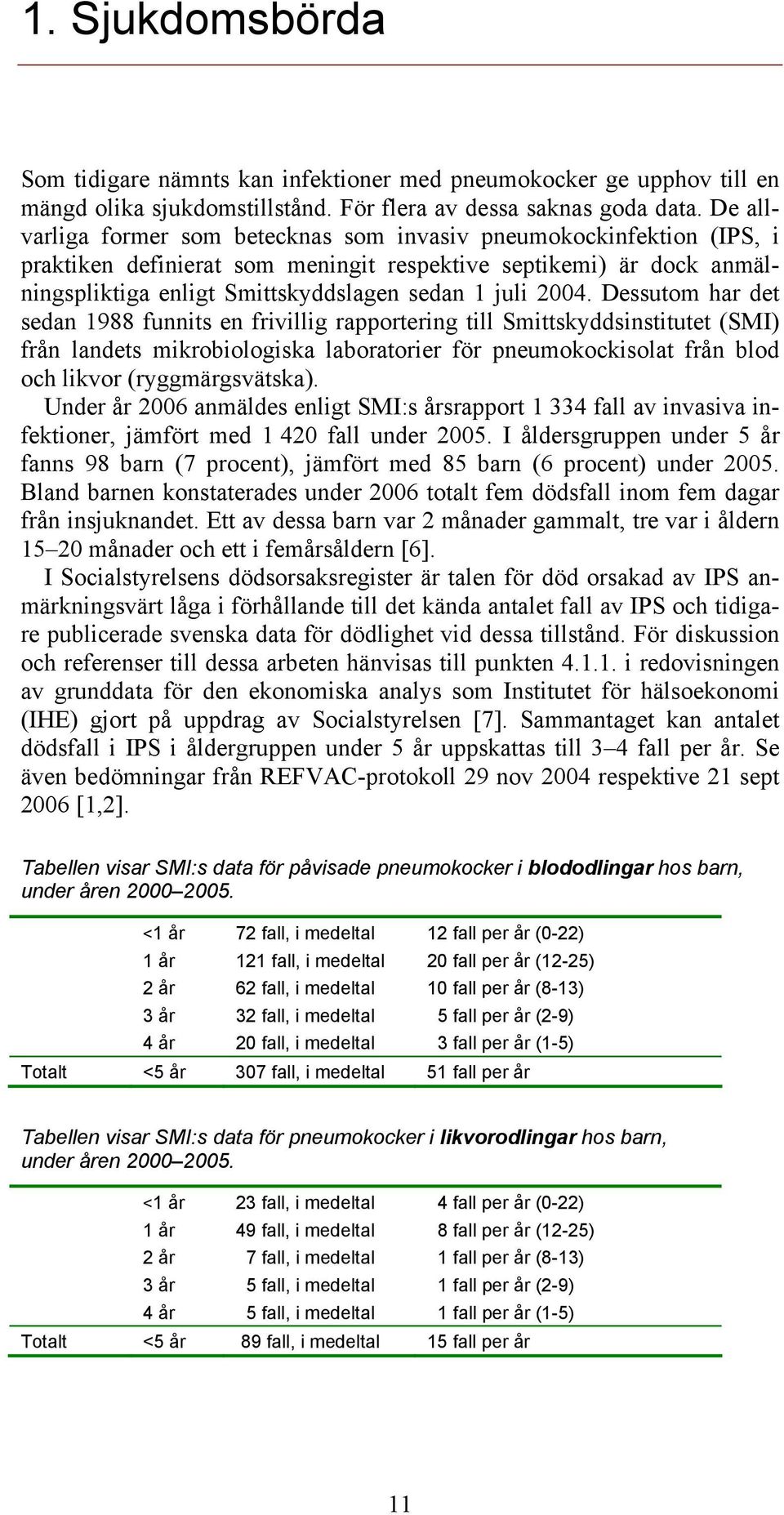 Dessutom har det sedan 1988 funnits en frivillig rapportering till Smittskyddsinstitutet (SMI) från landets mikrobiologiska laboratorier för pneumokockisolat från blod och likvor (ryggmärgsvätska).