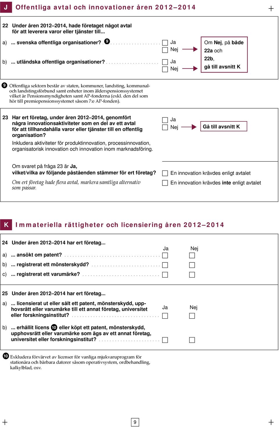 .................... Om, på både 22a och 22b, gå till avsnitt K 9 Offentliga sektorn består av staten, kommuner, landsting, kommunaloch landstingsförbund samt enheter inom ålderspensionssystemet