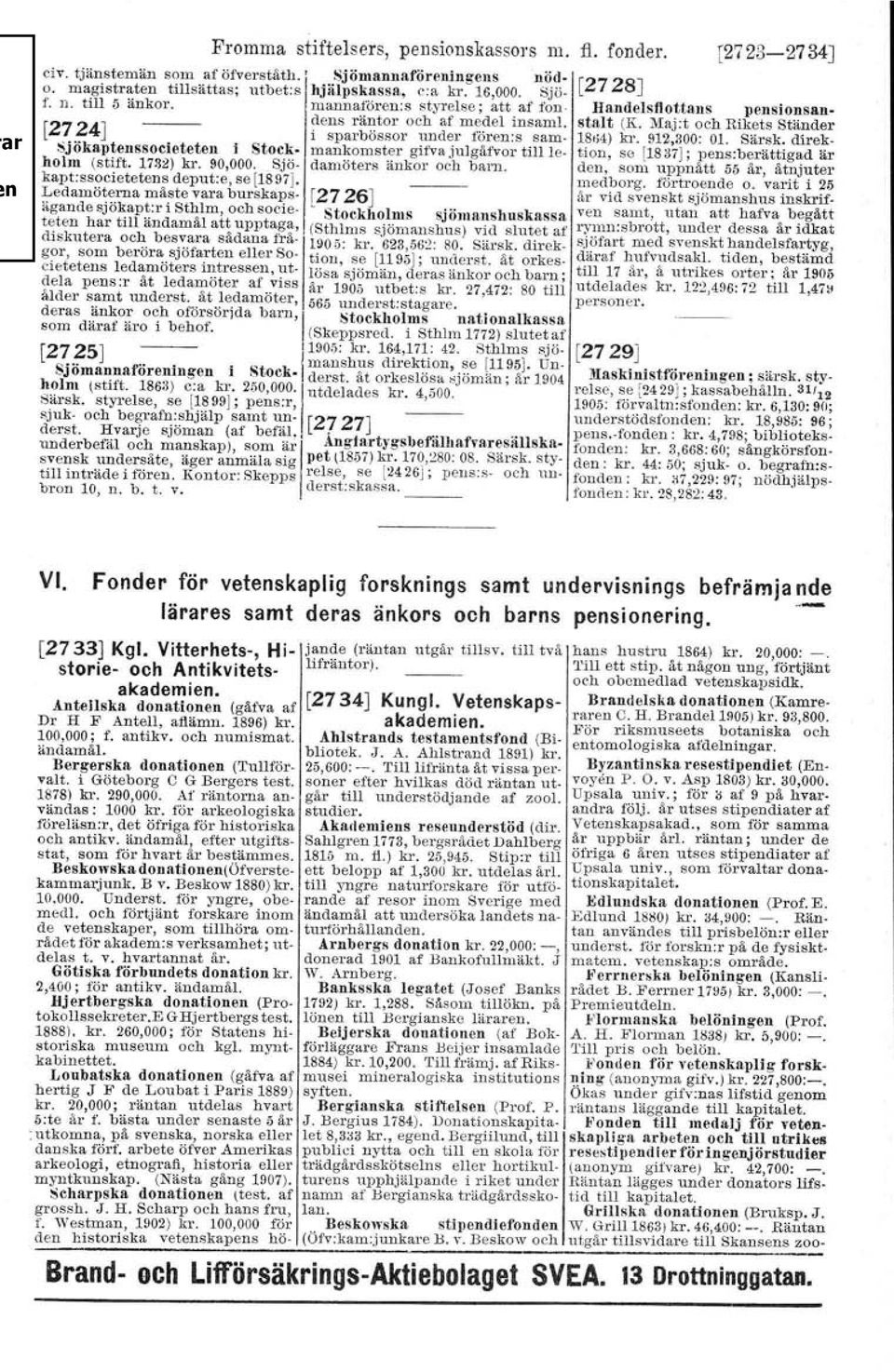 . deret.skassa. _ civ, tjänstenlän som af öfverståth. r Sjömannaföreningens nöd. o. magistraten tillsättas; utbet:s hjiilpskassa, e:a kr. 16,000. Sjö. f. n. till f5 änkor. mannarören.