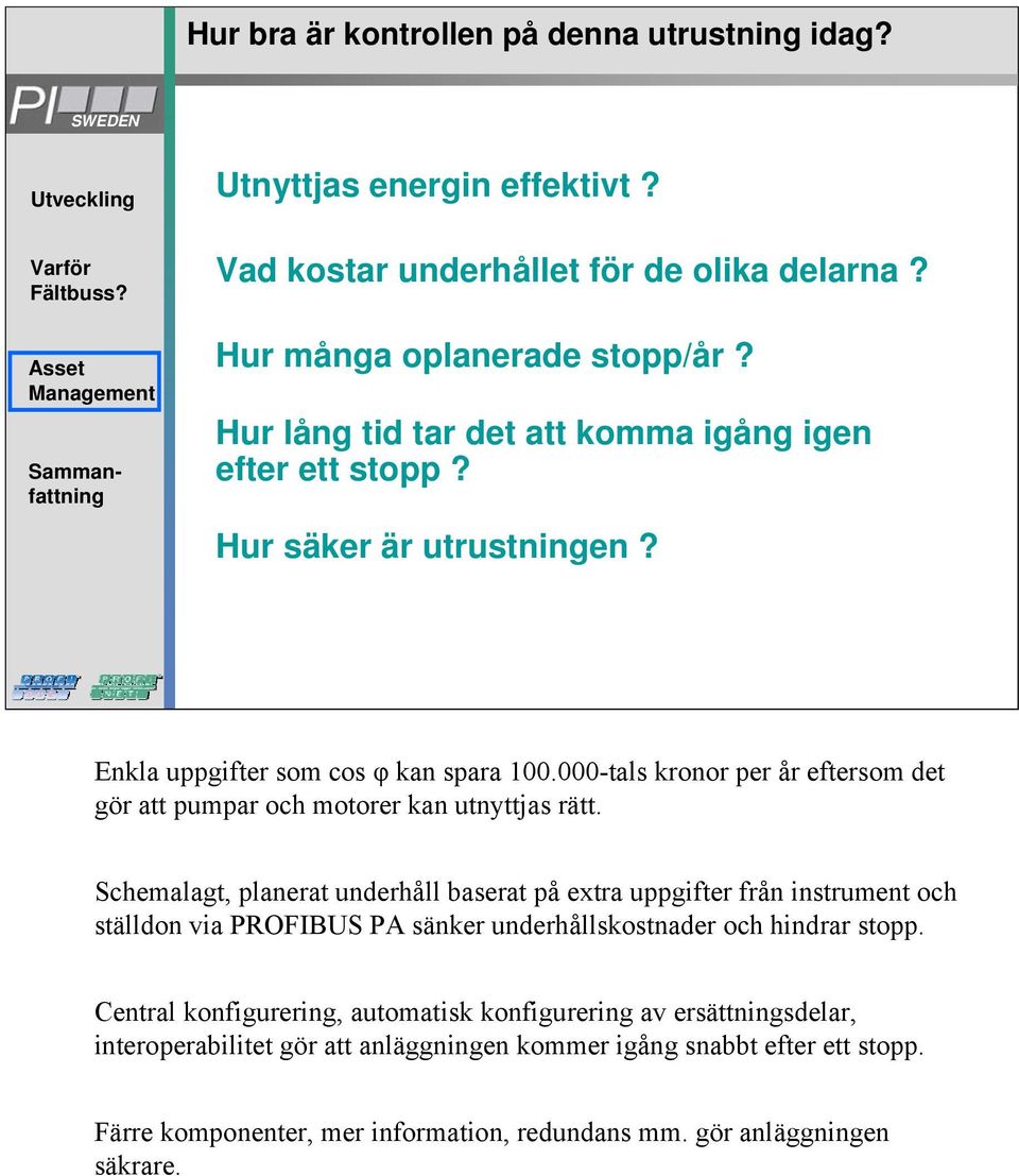 000-tals kronor per år eftersom det gör att pumpar och motorer kan utnyttjas rätt.