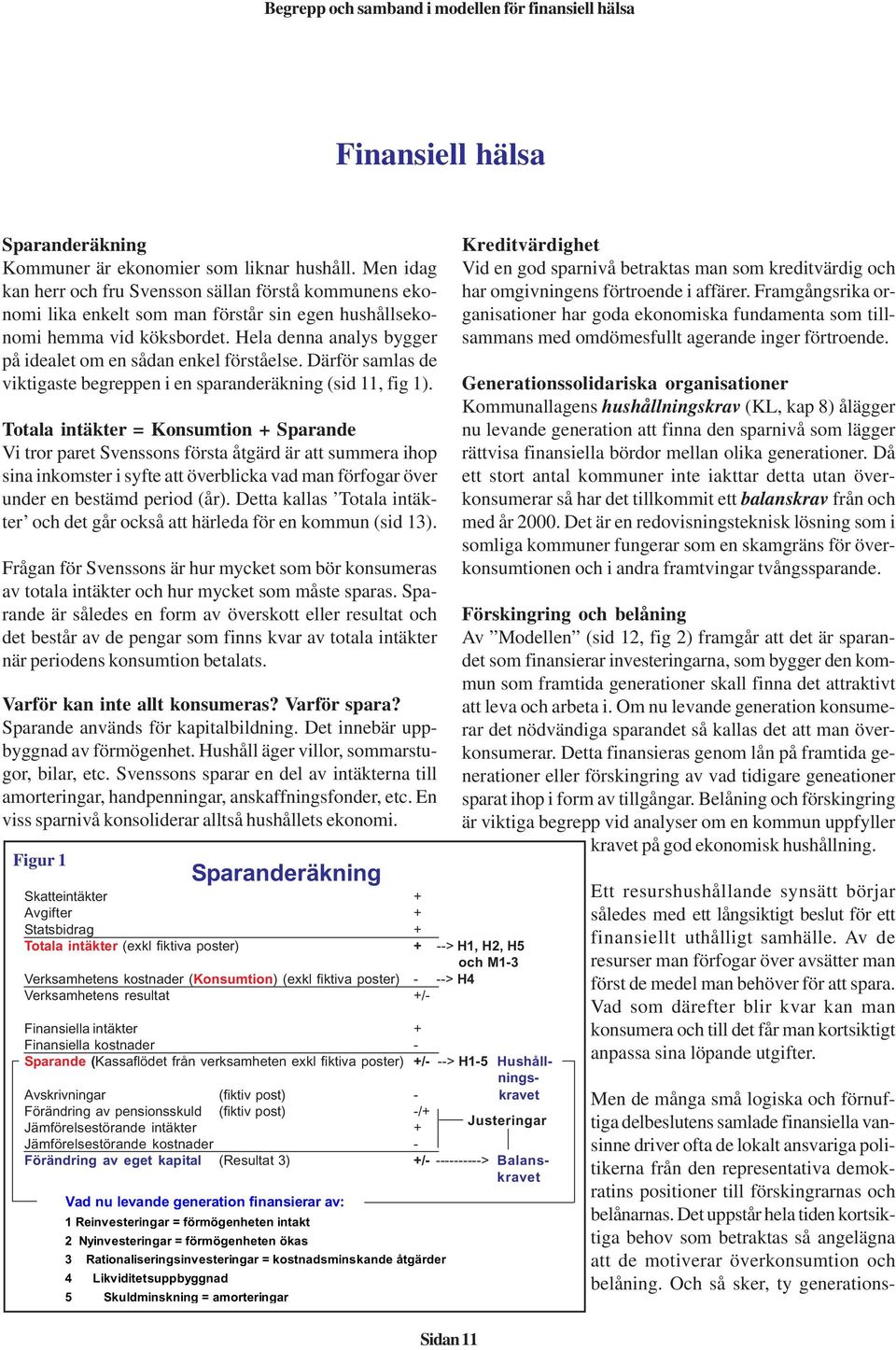 Hela denna analys bygger på idealet om en sådan enkel förståelse. Därför samlas de viktigaste begreppen i en sparanderäkning (sid 11, fig 1).