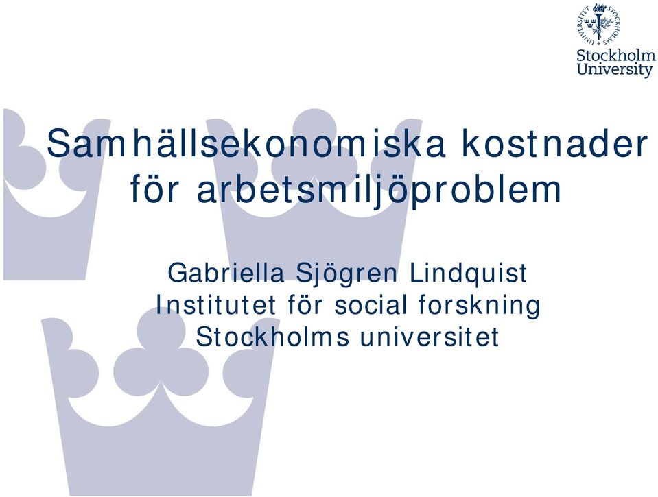 Sjögren Lindquist Institutet för