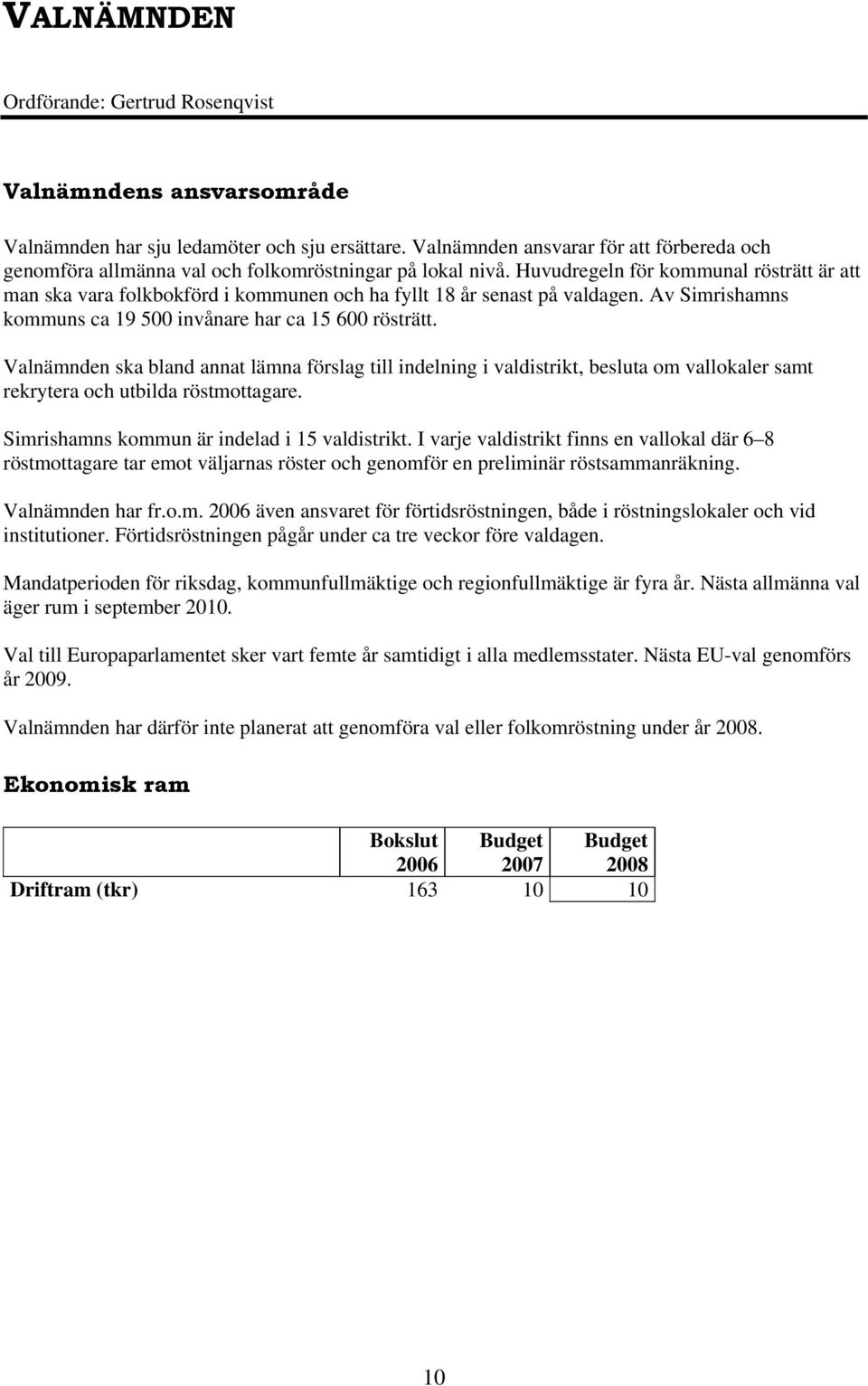 Huvudregeln för kommunal rösträtt är att man ska vara folkbokförd i kommunen och ha fyllt 18 år senast på valdagen. Av Simrishamns kommuns ca 19 500 invånare har ca 15 600 rösträtt.