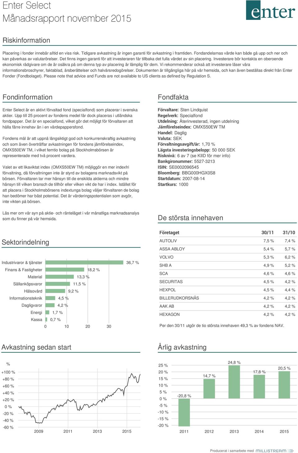 Investerare bör kontakta en oberoende ekonomisk rådgivare om de är osäkra på om denna typ av placering är lämplig för dem.