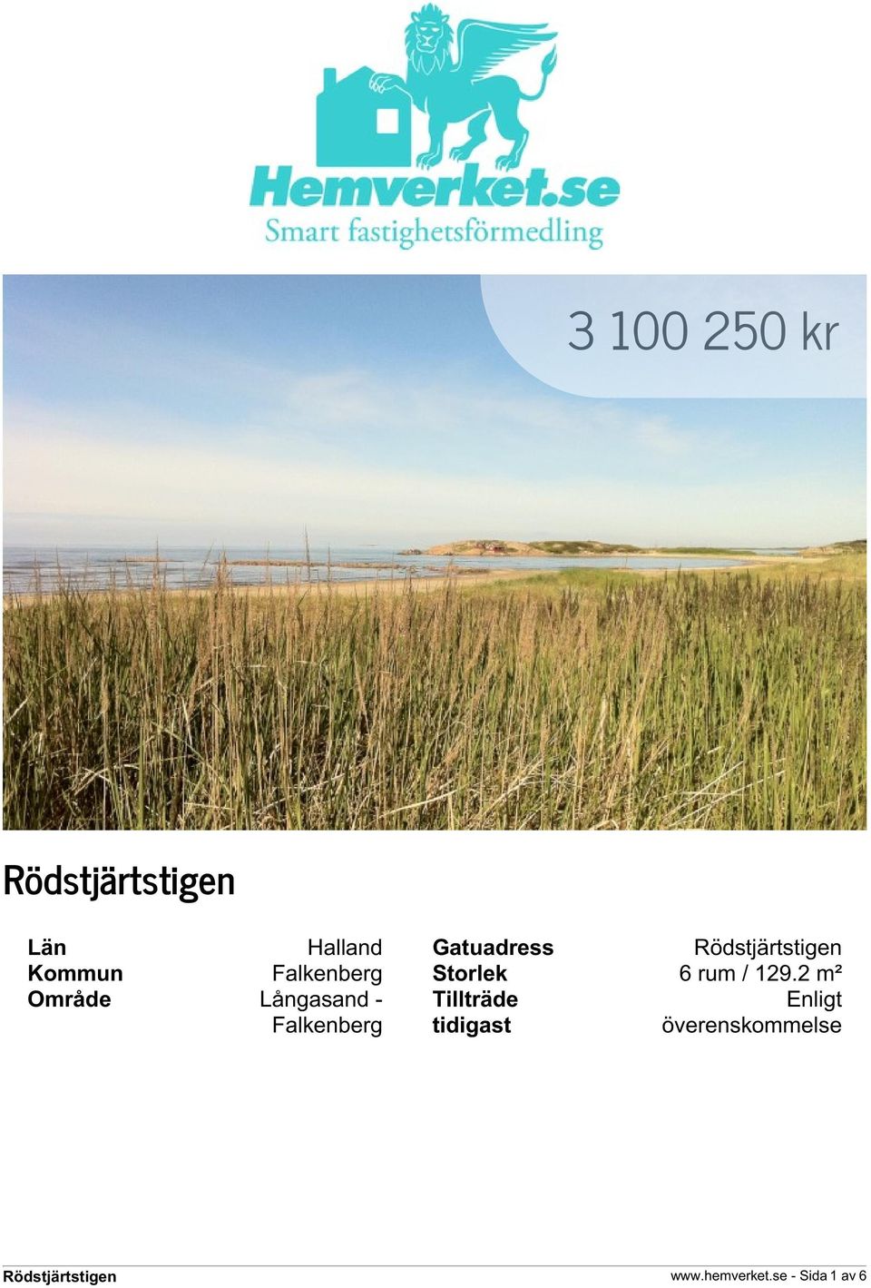 2 m² Område Långasand - Falkenberg